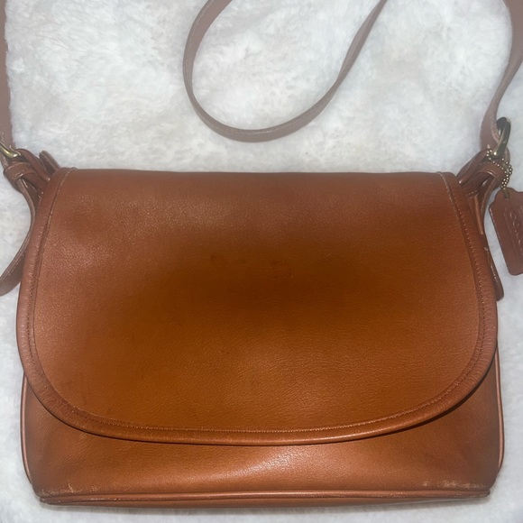 Vintage Coach brown leather fletcher flap bag 4150 - Picture 7 of 12